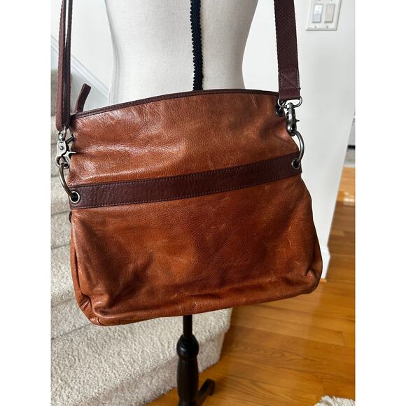 The Sak Cognac Brown Studded Crossbody Top Handle Bag - Picture 4 of 10